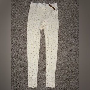 NWT Skims Marigold Rosebud Rib Lounge Thermal Style Legging Size M